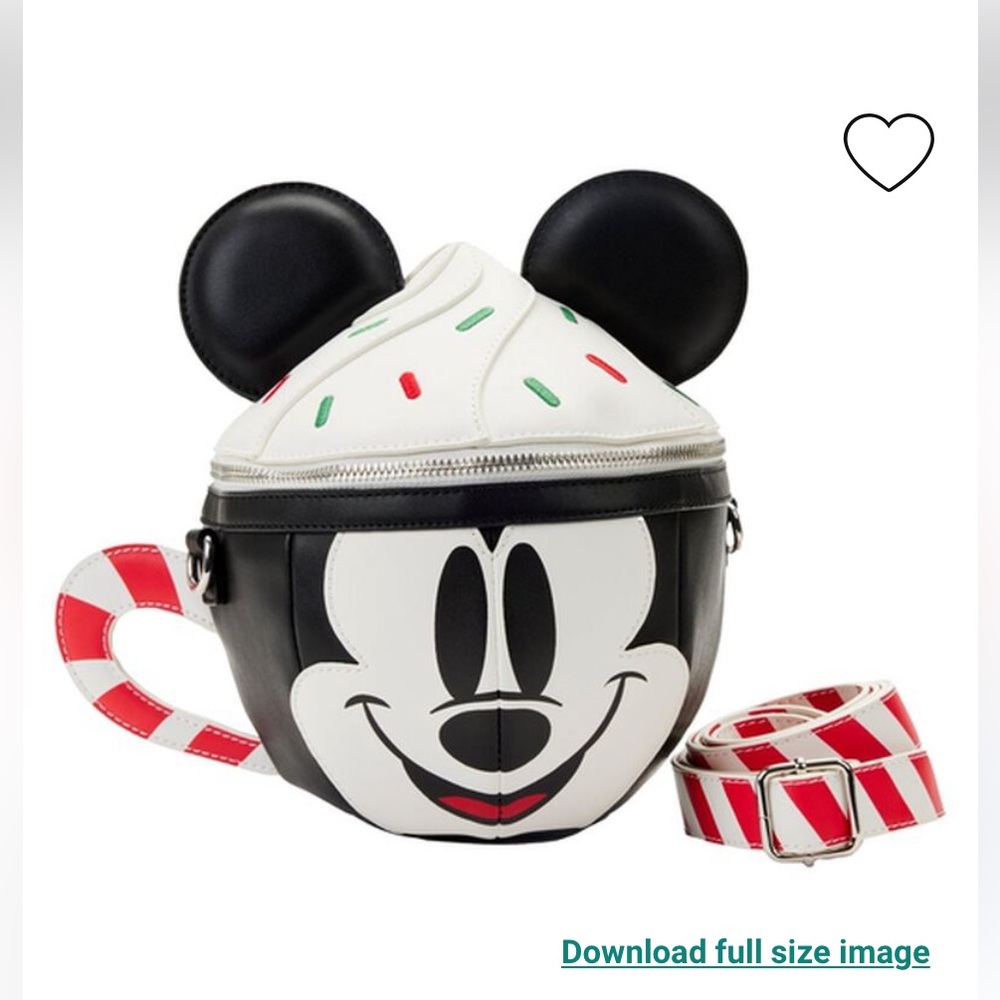 Disney Mickey Mouse Mug Loungefly Holiday Crossbody Bag